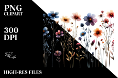 Wildflower Silhouettes PNG Product Image 2