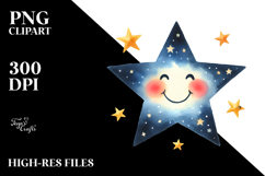 Smiling Whimsical Star PNG Product Image 2