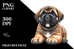 Happy Baby Bullmastiff, Clipart PNG Product Image 2