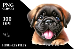 Happy Baby Bullmastiff, Clipart PNG Product Image 2