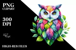 Vibrant Owl Plant Leaves Clipart Product Image 3