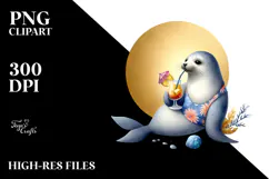 Seal Wearing Beachwear, Transparent PNG Product Image 2
