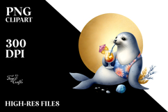 Seal Wearing Beachwear, Transparent PNG Product Image 2