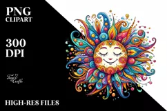 Colorful Sun Watercolor Cute Baby Fox Clipart Product Image 3