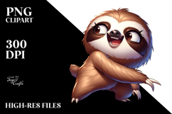 Digital Painting of Cartoon Sloth with Anthropomorphic Product Image 2