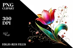 Watercolor Luxury Flower Splash Clipart Product Image 3