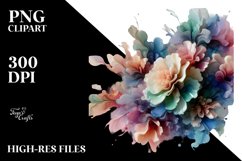 -like Carnation Watercolor Clipart Product Image 3