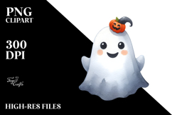 Simple Halloween Ghost, High-Res PNG Product Image 2