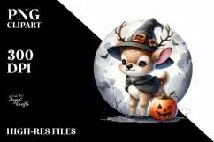 Cute Baby Deer Halloween PNG Product Image 1