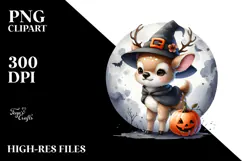 Cute Baby Deer Halloween PNG Product Image 2