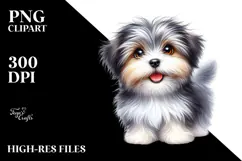 Happy Baby Havanese, Clipart PNG Product Image 2