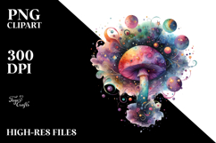 Colorful Magical Mushroom Clipart Product Image 2