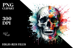 Skull V Painting, Transparent PNG Product Image 2