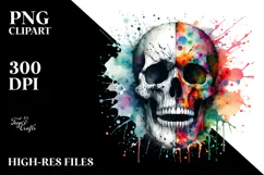 Skull V Painting, Transparent PNG Product Image 2