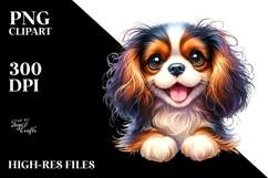 Cute Cavalier King Charles Spaniel, PNG Product Image 2