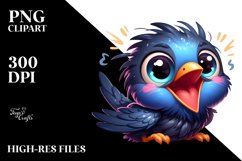 Colorful Cartoon Starling Clipart Product Image 1