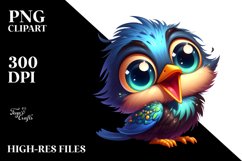 Colorful Cartoon Starling Clipart Product Image 3