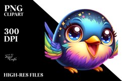 Colorful Baby Starling Clipart Product Image 1