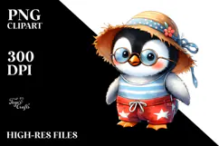 Digital Painting Baby Penguin PNG Product Image 2