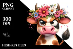 Holstein Cow with Large Udder PNG Product Image 2