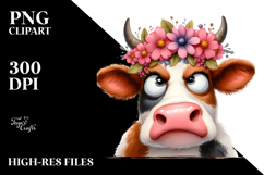 Holstein Cow with Large Udder PNG Product Image 2