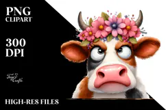 Holstein Cow with Large Udder PNG Product Image 2