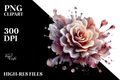 Abstract Glossy Carnation Marble Clipart Product Image 1