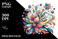 Colorful Whimsical Plant | Abstract | Watercolor Product Image 3