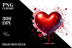 Glossy Heart, White PNG Product Image 2