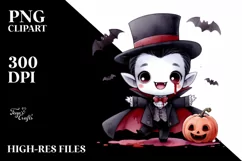 Watercolor Style Funny Halloween Clipart, Transparent PNG Product Image 3