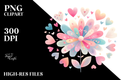 Boho Heart Flower PNG Product Image 2