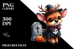 Cute Elk Dressed for Halloween | Sublimation | Clipart Product Image 3