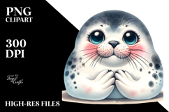 Watercolor Funny Seal | Clipart Product Image 2