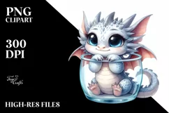 Cute Small Baby Dragon Smiling | Clipart Product Image 1