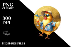 Chicken Wearing Beachwear, Transparent PNG Product Image 2