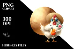 Chicken Wearing Beachwear, Transparent PNG Product Image 2