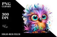 Colorful Baby Parrot with Crazy Eyes and Hair Product Image 3