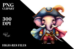 Colorful Watercolor Elephant Musketeer Suit Product Image 2