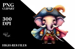 Colorful Watercolor Elephant Musketeer Suit Product Image 3