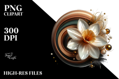 Abstract Glossy Daffodil PNG Product Image 2