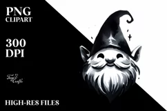 Colorful Gothic Smiling Gnome, Transparent PNG Product Image 3