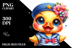 Cute Baby Duck Sailor Outfit, Transparent PNG Product Image 2