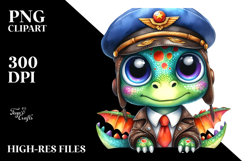 Vibrant Crazy Eyes Baby Dinosaur PNG Product Image 2