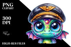 cute Dinosaur Pilot Cap PNG Product Image 2