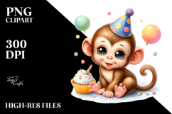 Cute Baby Monkey PNG Product Image 2