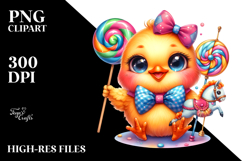 Charming Chicken with Lollipop PNG Product Image 2