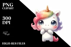 Funny Baby Face Unicorn with Big Eyes Product Image 1
