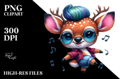 Vibrant Deer Dancing PNG Product Image 2