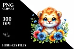 Colorful Baby Lion Clipart Product Image 3