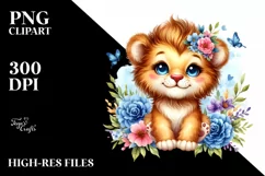 Colorful Baby Lion Clipart Product Image 1